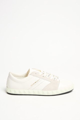 Baskets en cuir - Ecru - Emporio Armani