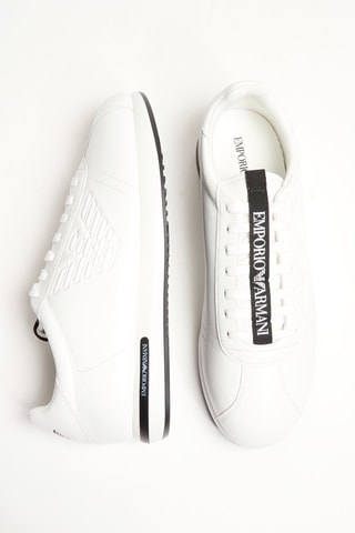 Baskets en cuir - Blanc - Emporio Armani