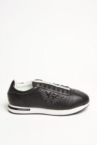Baskets en cuir - Noir et blanc - Emporio Armani