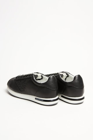 Baskets en cuir - Noir et blanc - Emporio Armani