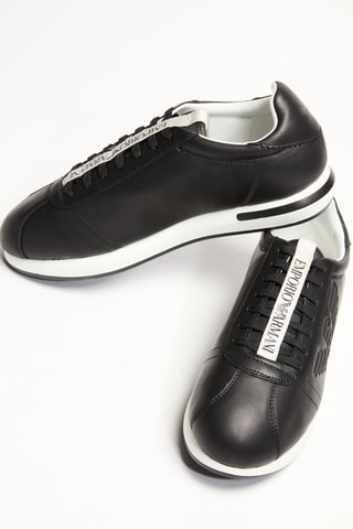 Baskets en cuir - Noir et blanc - Emporio Armani