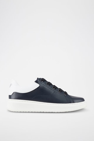 Baskets en cuir - Bleu marine
