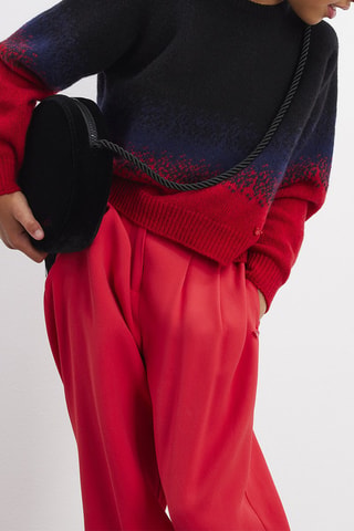 Pull en laine et mohair - Bleu marine