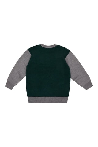 Pull en laine vierge - Vert foncé