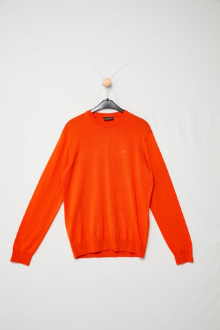 Pull en laine vierge - Orange - Emporio Armani