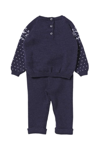 Pull en laine vierge - Bleu marine - Emporio Armani