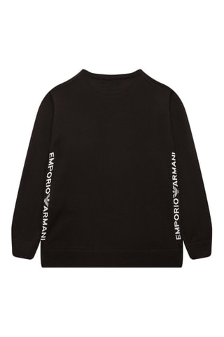 Pull en laine vierge - Marron foncé - Emporio Armani