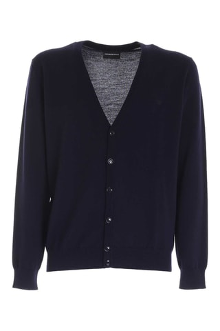 Gilet en laine - Bleu nuit - Emporio Armani