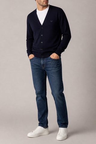 Gilet en laine - Bleu nuit - Emporio Armani