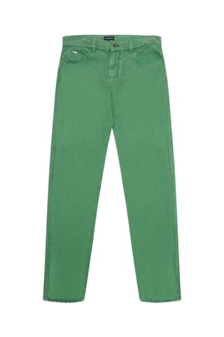 Jean en lin - Vert - Emporio Armani
