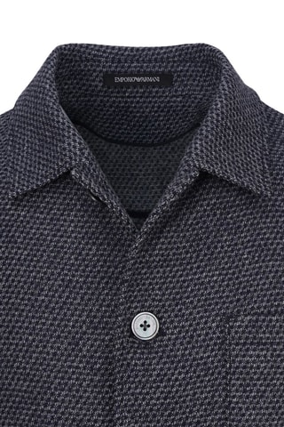 Veste en laine - Bleu nuit - Emporio Armani
