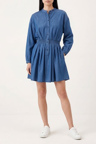 Robe patineuse en jean - Bleu - Emporio Armani