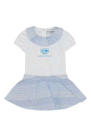 Robe - Bleu clair et blanc