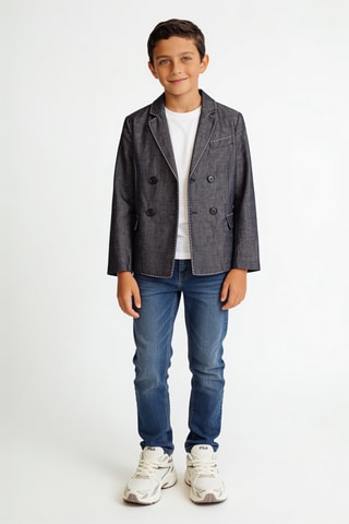 Veste en lin - Gris foncé