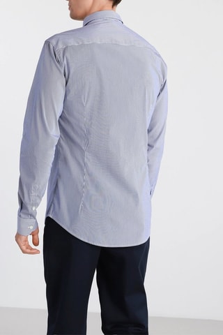 Chemise regular - Bleu et blanc - Emporio Armani