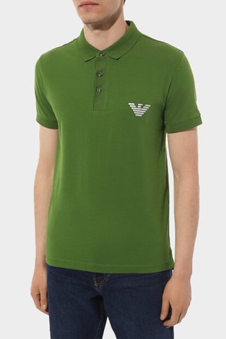 Polo straight - Vert foncé - Emporio Armani
