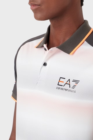 Polo EA7 Blanc et gris foncé