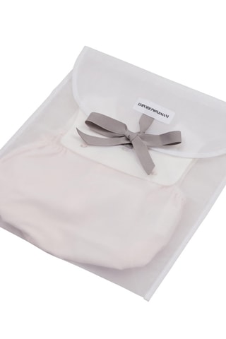 Barboteuse - Rose clair et blanc