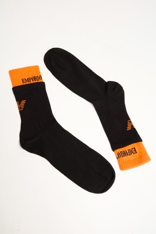 Chaussettes - Noir et orange - Emporio Armani