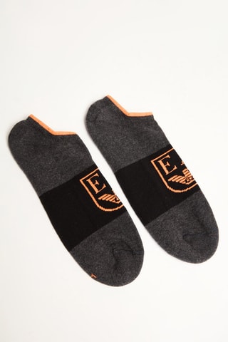 2 paires de socquettes - Gris foncé chiné - Emporio Armani