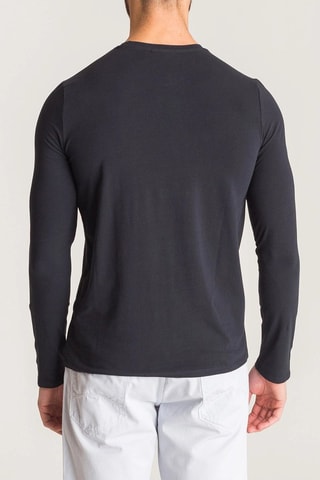 T-shirt regular - Bleu foncé - Emporio Armani