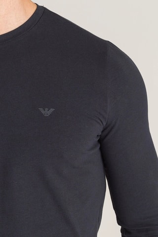 T-shirt regular - Bleu foncé - Emporio Armani