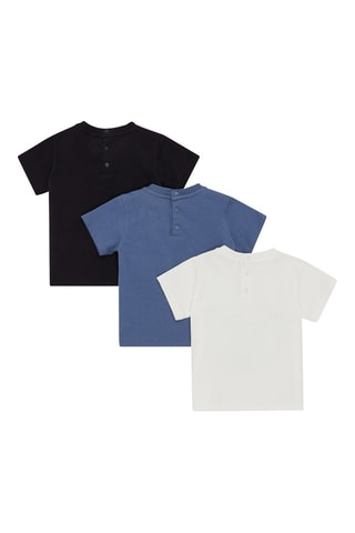 3 t-shirts - Blanc et bleu