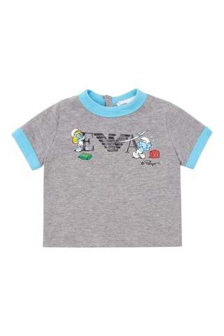 T-shirt Schtroumpfette et Schtroumpf Maladroit Les Schtroumpfs - Gris foncé chiné