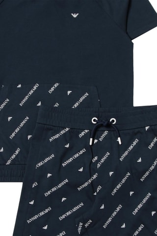 Sweat à capuche - Bleu marine - Emporio Armani