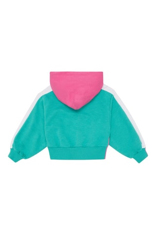 Sweat à capuche - Rose et vert clair