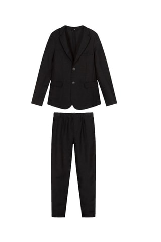 Veste et pantalon en lin - Bleu marine - Emporio Armani