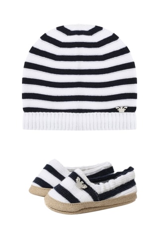 Bonnet et chaussons - Blanc - Emporio Armani