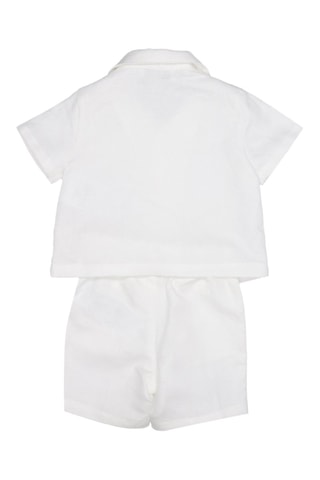 Chemise et short en lin - Blanc - Emporio Armani