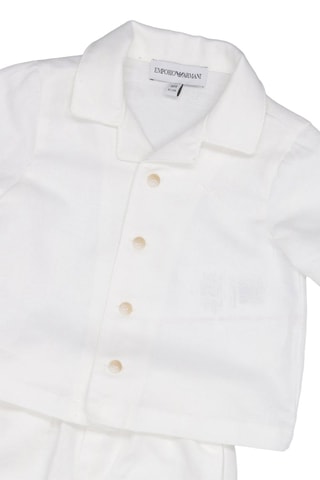 Chemise et short en lin - Blanc - Emporio Armani