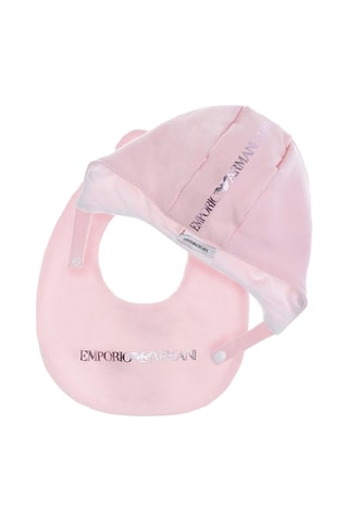 Bonnet et bavoir - Rose - Emporio Armani