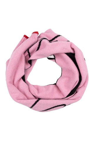 Bonnet et écharpe en laine et laine de lama - Rose - Emporio Armani