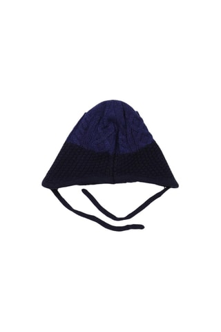 Bonnet et écharpe en laine - Bleu marine - Emporio Armani