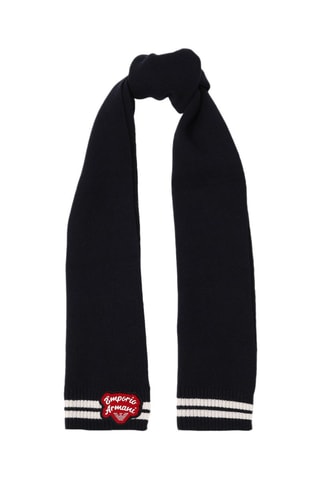 Bonnet et écharpe en laine - Bleu marine - Emporio Armani