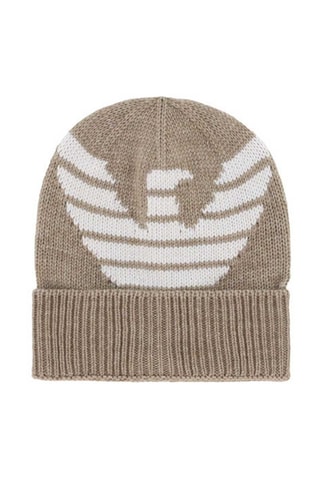 Bonnet et écharpe en laine - Beige - Emporio Armani