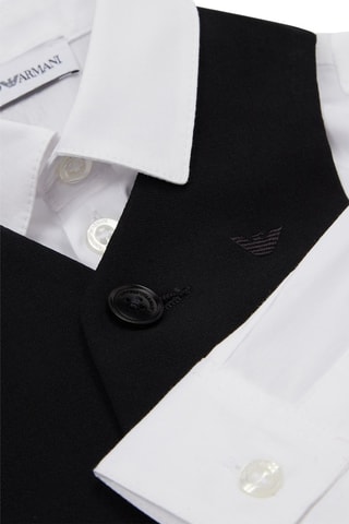 Ensemble 3 pièces en laine vierge - Noir - Emporio Armani