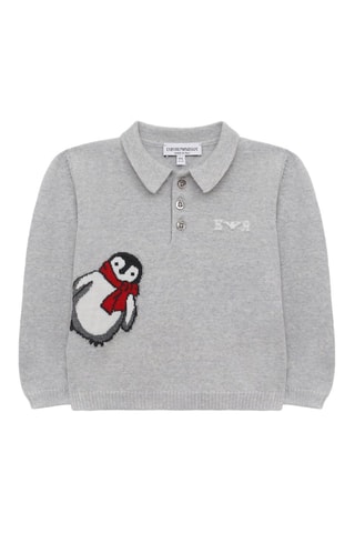 Pull et pantalon en laine - Gris clair - Emporio Armani