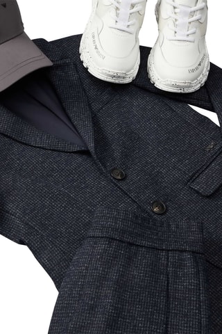 Veste et jogging en laine vierge - Bleu marine