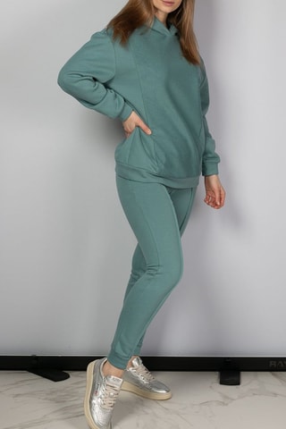 Sweat à capuche et pantalon - Vert d’eau