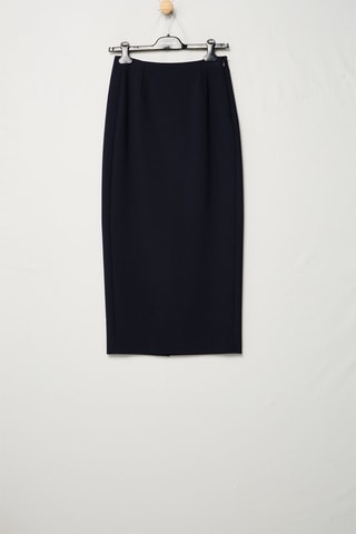 Jupe fourreau taille haute - Bleu marine - Emporio Armani
