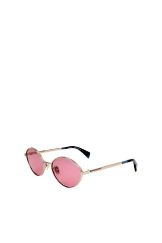 Lunettes de soleil femme - Catégorie 2 - Lanvin - Argenté, noir et rose