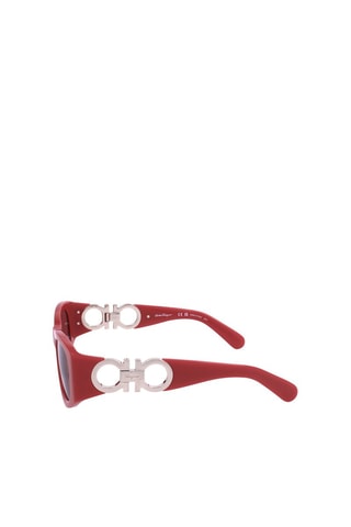 Lunettes de soleil femme - Catégorie 3 - Ferragamo - Marron, rose et rouge