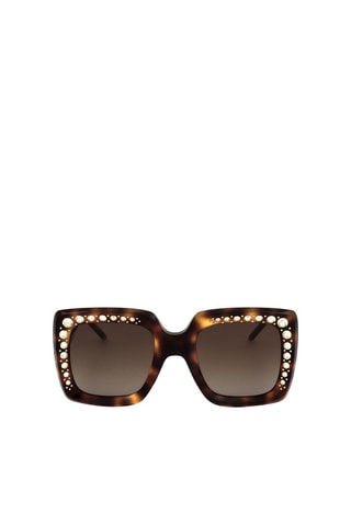 Lunettes de soleil femme - Catégorie 3 - Carolina Herrera - Blanc et marron