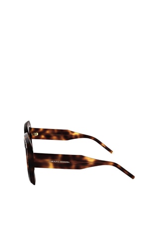 Lunettes de soleil femme - Catégorie 3 - Carolina Herrera - Blanc et marron