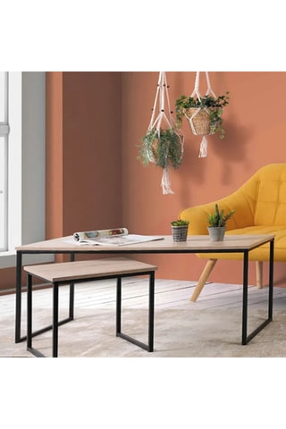 2 tables basses Colorado - 100 x 48 x 48 cm / 40 x 40 x 40 cm