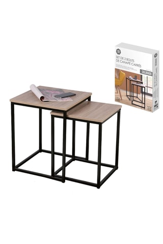 2 tables d'appoint Colorado- 40 x 40 x 50 cm